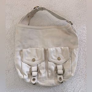 Marc by Marc Ivory Leather Shoulder Tote